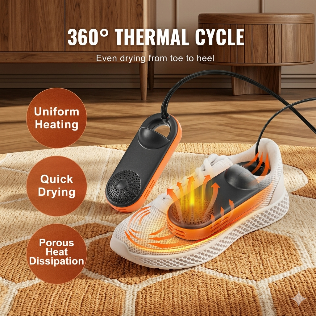 360° Portable Shoe Dryer – Fast Drying